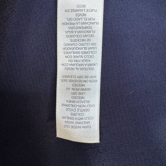 Chico's Navy Blue Sequin Front Yolk Long Sleeve Lace Trim Tunic Blouse Size XXL - Picture 13 of 16